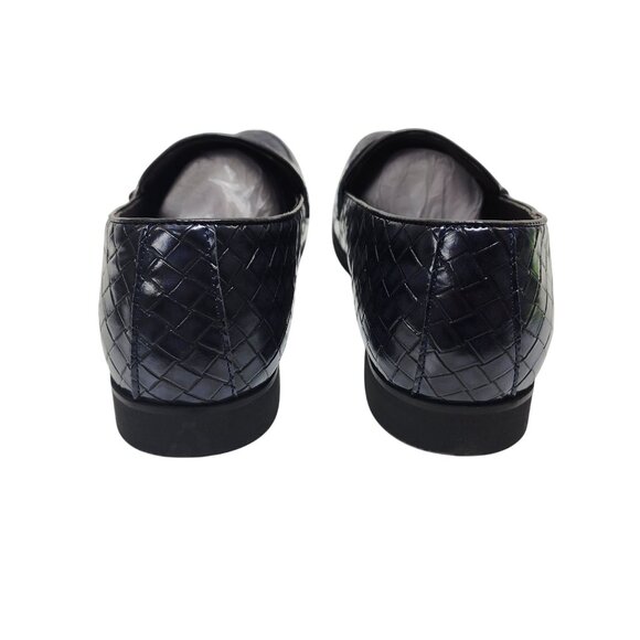 Mens Italian Style Blue Loafers Double Monk Straps Textured SZ 45 US 11.5 Shoes - Picture 13 of 14